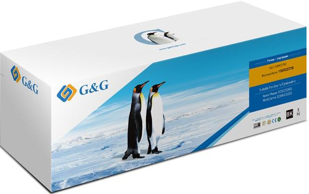 Картридж для лазерних принтерів/БФП G&G для Xerox PH3052/3260/WC3215/3225 Black (2x3000 стр) (G&G-106R02782) - Фото 1