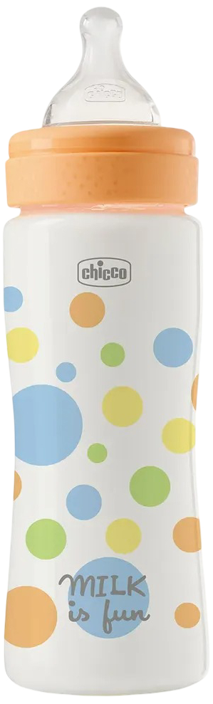 Бутылочка для кормления Chicco Perfect Easy 330 мл силиконовая соска, от 4 месяцев, быстрый поток (мальчик) (20245.20) - Фото 1