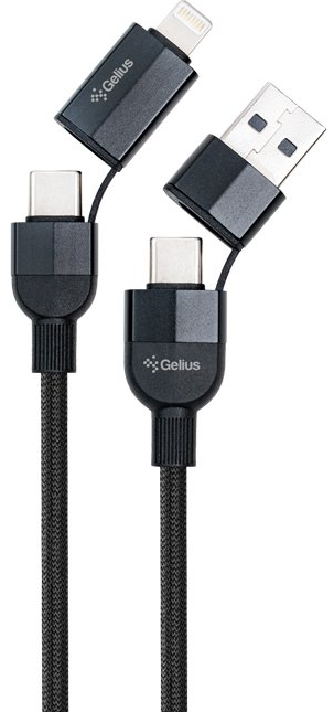 Кабель синхронизации данных Gelius OpenX GP-UCN017 4in1 100W Black (101568) - Фото 1