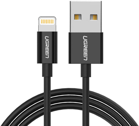 Кабель синхронизации данных UGREEN US155 USB - Lightning Cable 2m Black (UGR-80823) - Фото 1