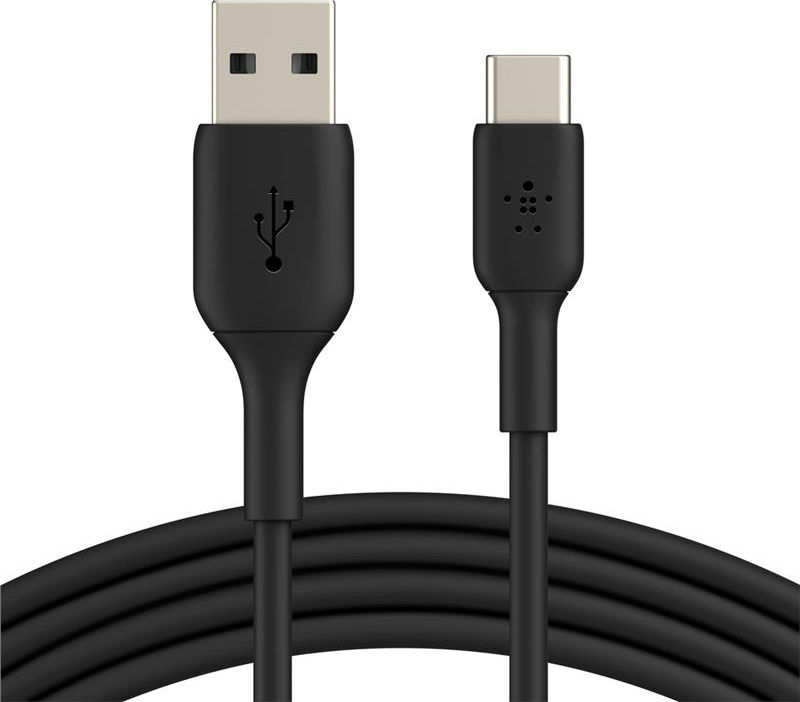 Кабель синхронизации данных Belkin USB-A - USB-С PVC 2m Black (CAB001BT2MBK) - Фото 1