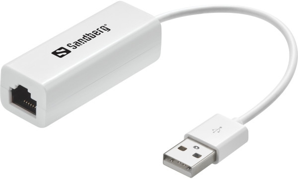 Переходник USB- RJ-45 Sandberg USB 2.0 Type A - Ethernet RJ45 (133-78) - Фото 1
