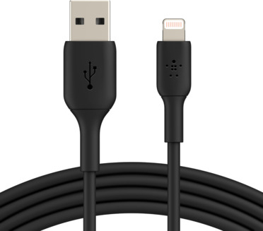 Кабель синхронизации данных Belkin USB-A - Lightning 1m Black  (CAA001BT1MBK) - Фото 1