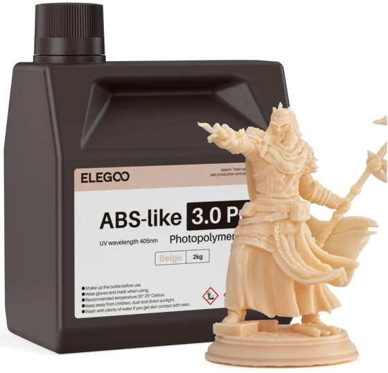 Резиновый фотополимер Elegoo ABS-like 3.0 pro 2кг бежевый (50.103.0249) - Фото 1