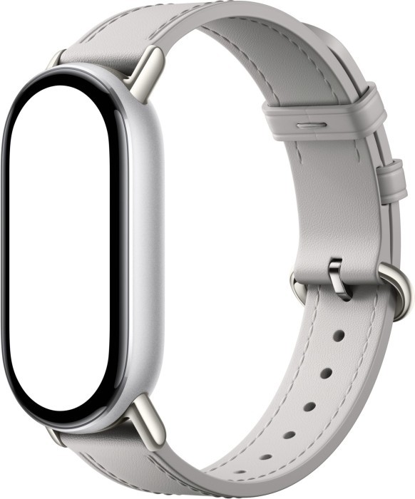 Ремешок для фитнес-браслета Xiaomi  for Band 10 Leather Strap Elephant Gray (BHR07YLGL) - Фото 1