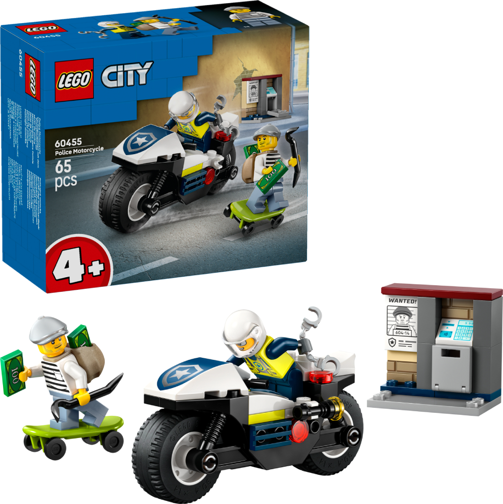 Конструктор LEGO City Преследование на полицейском мотоцикле (60455) - Фото 1