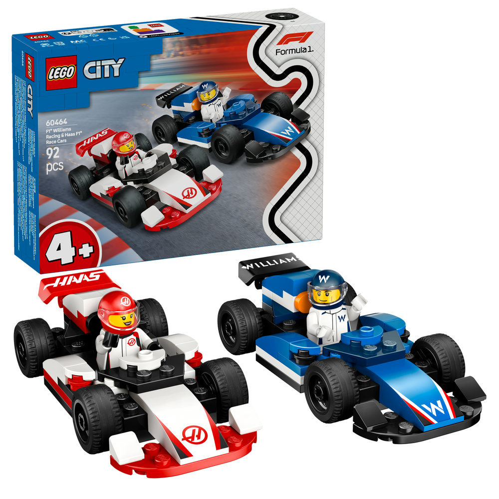 Конструктор LEGO City Автомобілі для перегонів F1® команд Williams Racing та Haas F1® (60464) - Фото 1