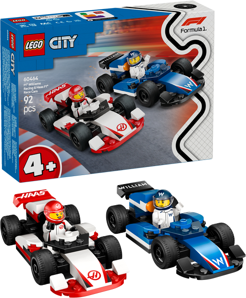 Конструктор LEGO City Автомобілі для перегонів F1® команд Williams Racing та Haas F1® (60464) - Фото 1