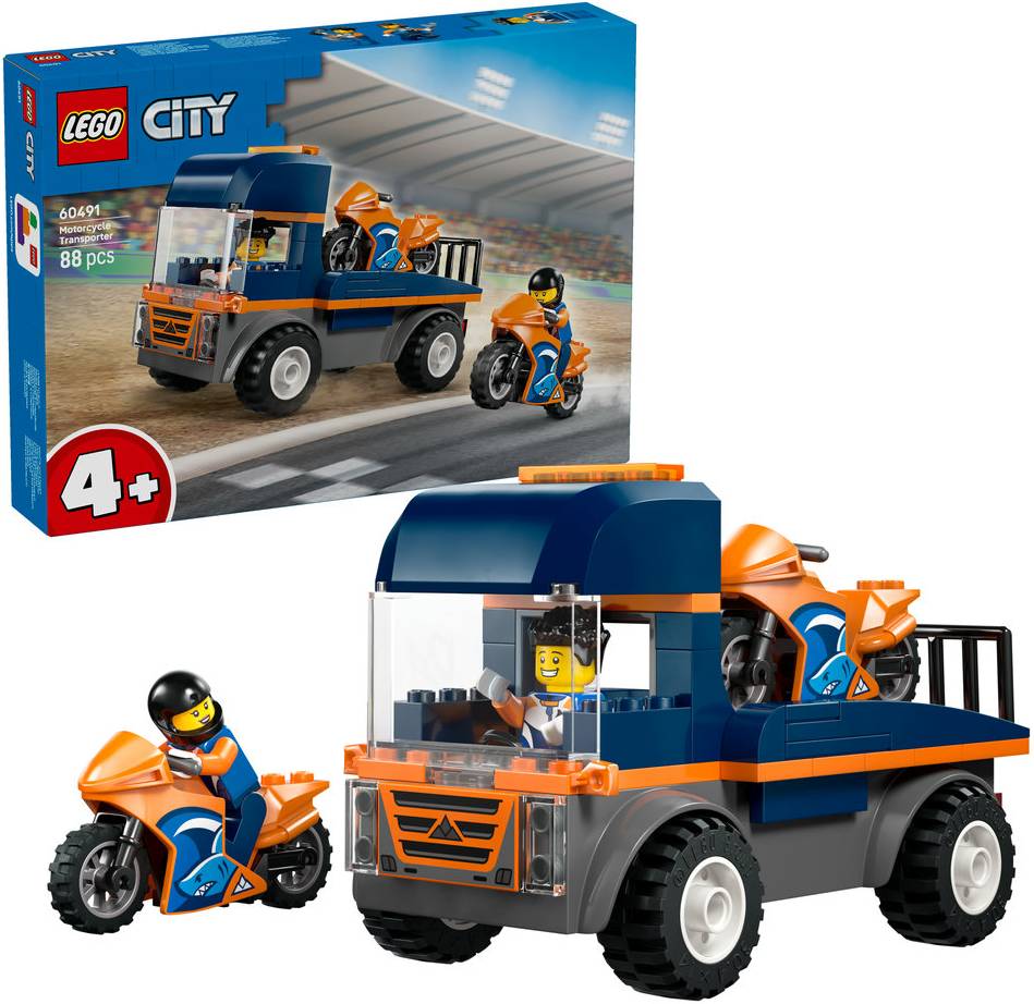 Конструктор LEGO  City Транспортер мотоциклів (60491) - Фото 1