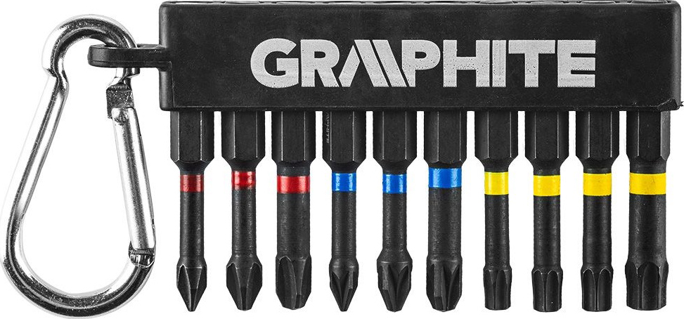 Набор бит для отвертки GRAPHITE 10 шт. (56H562) - Фото 1