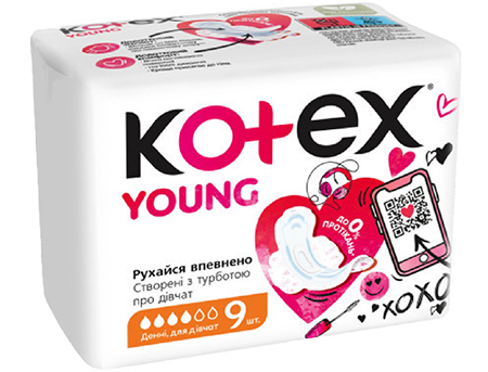 Прокладки гигиенические Kotex Young Day 9 (5029053584409) - Фото 1