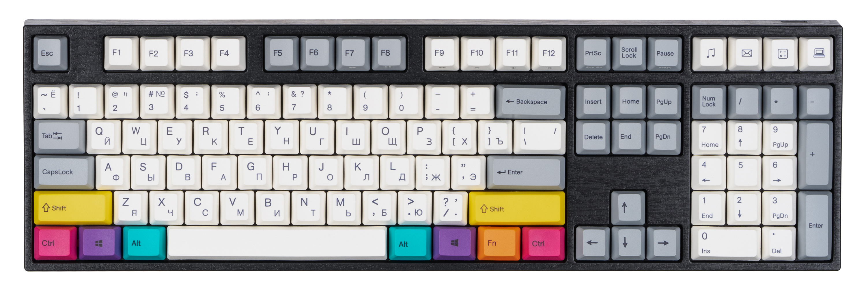 Set How Ru V2 Клавіатура дротова ігрова Varmilo MA108M V2 CMYK EC Sakura V2 RU ...