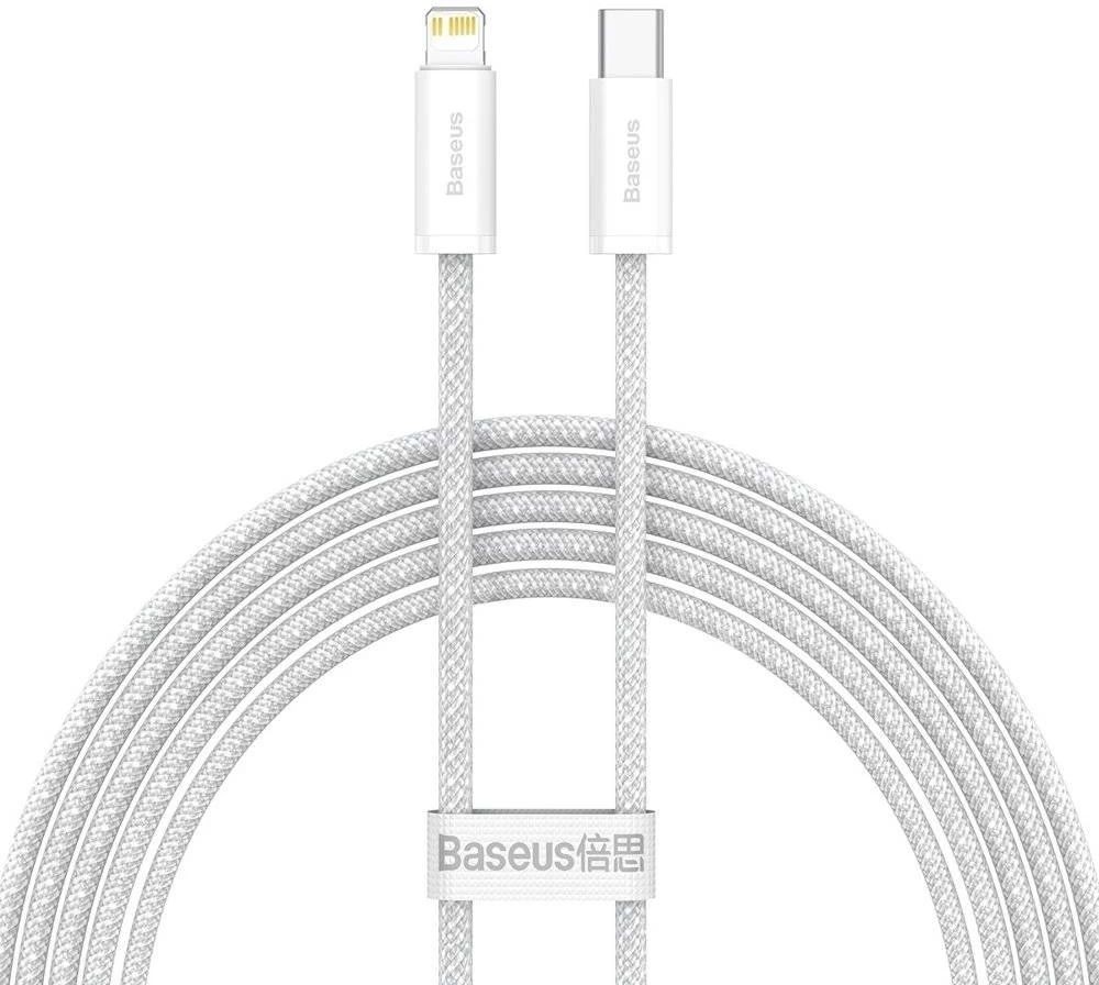 Кабель для зарядки Baseus Type-C to Lightning 20W 2m (CALD000102) White - Фото 1