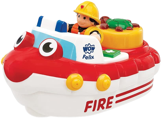 Механическая игрушка для ванной Wow Toys Fireboat Felix Пожарный катер Феликс (01017) - Фото 1