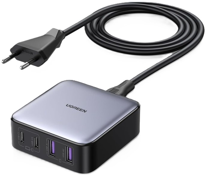 Сетевое зарядное устройство UGREEN CD327 Nexode 2U+2C 65W - Фото 1