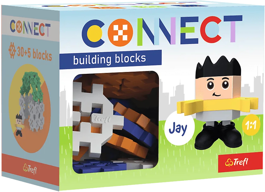 Пазли (3-4 роки) Trefl Connect 35 дет. з ігровою фігуркою Jay (20061) - Фото 1