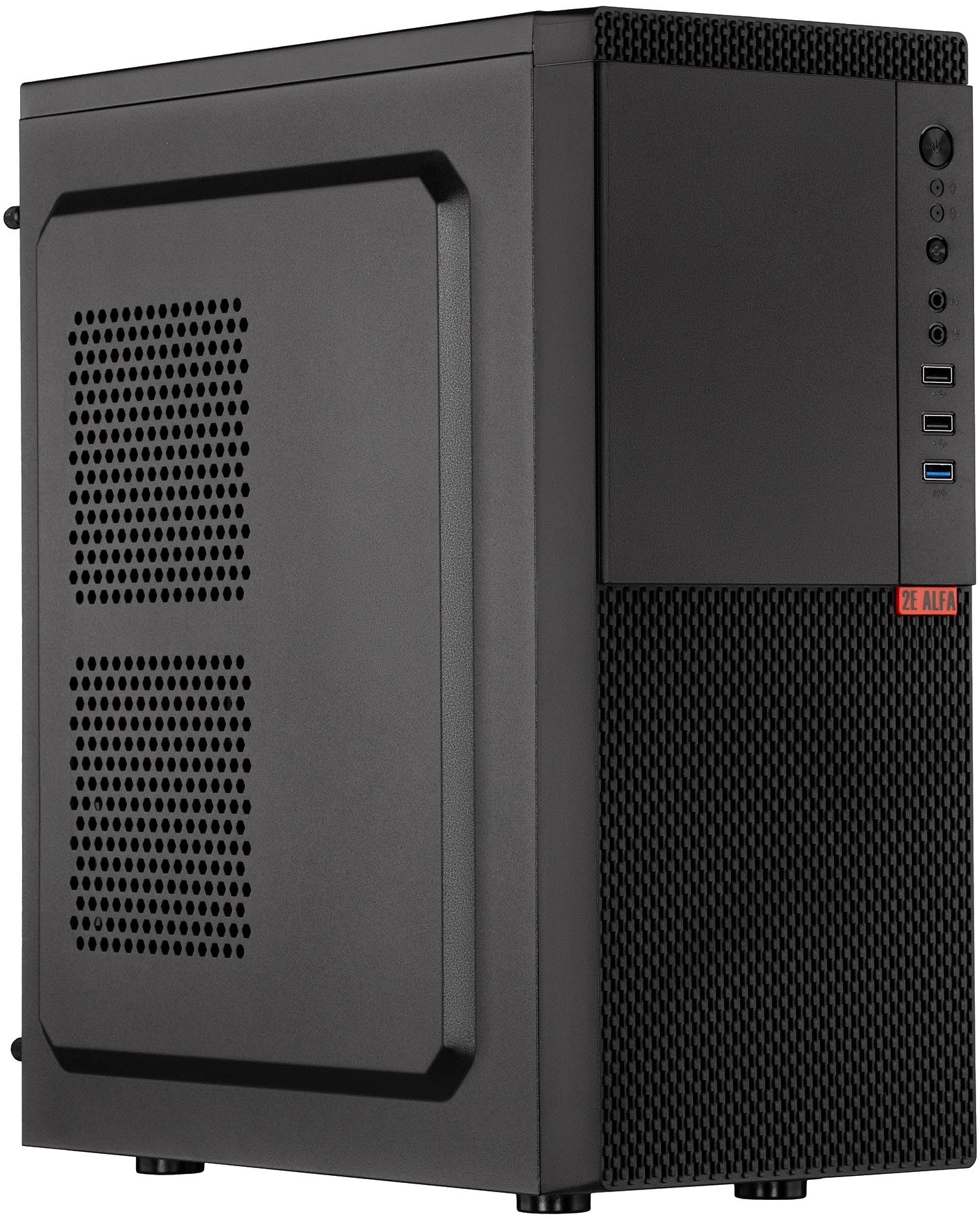 Корпус 2E ALFA MidT,2xUSB2.0,1xUSB3.0,1х80мм без БП (2E-E130) - Фото 1