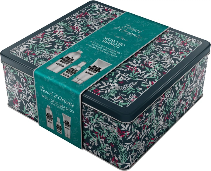 Подарунковий набір для догляду за тілом Tesori d'Oriente METAL BOX БІЛИЙ МУСКУС (8001603897006) - Фото 1