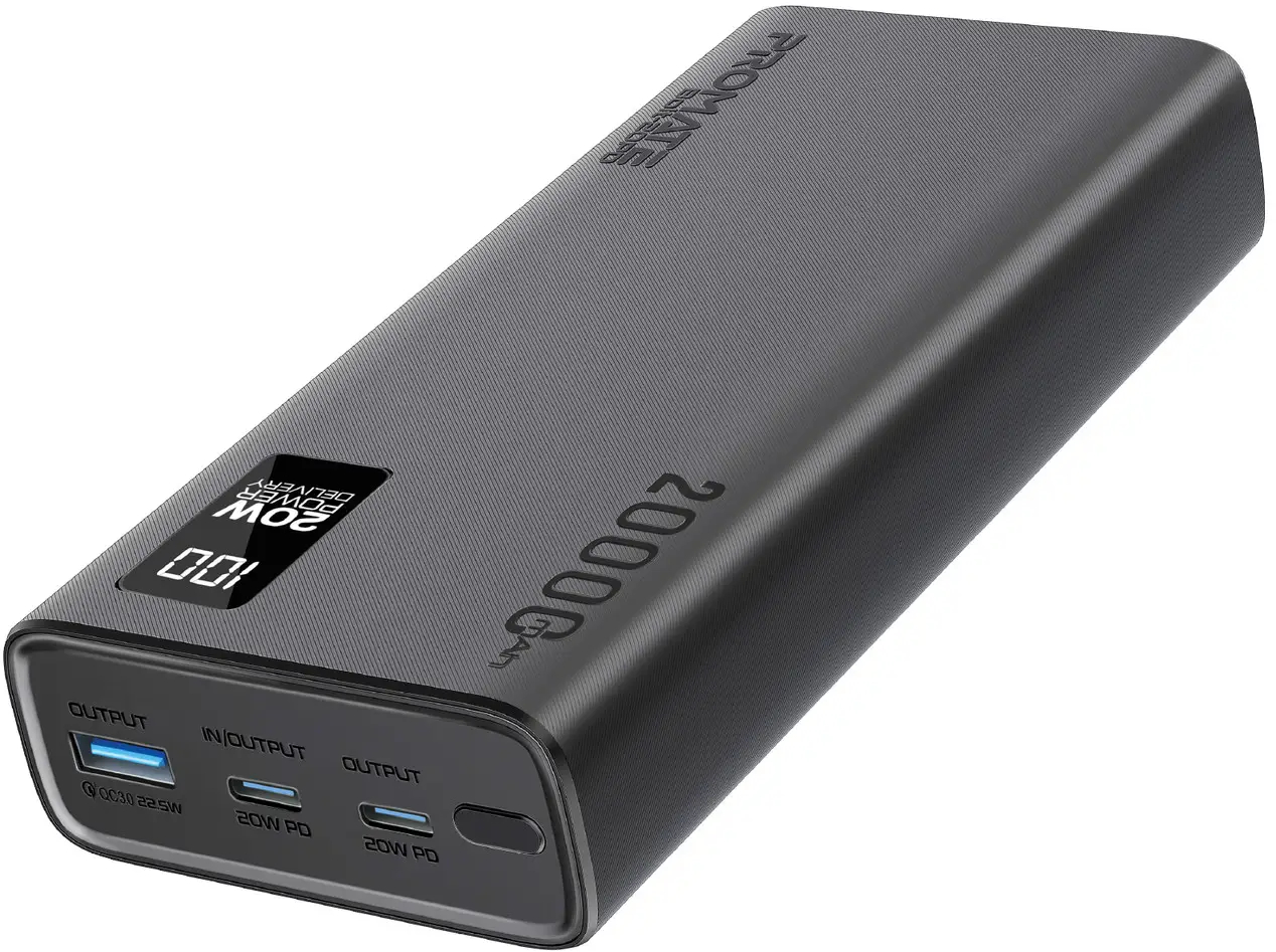 Батарея мобильная Promate 20000mAh (bolt-20pd.black) - Фото 1