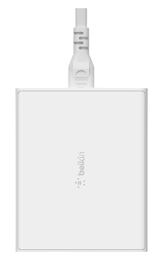 Сетевое зарядное устройство Belkin 108Вт 2хUSB-С GAN PD PPS/2хUSB-A White (WCH010VFWH) - Фото 1