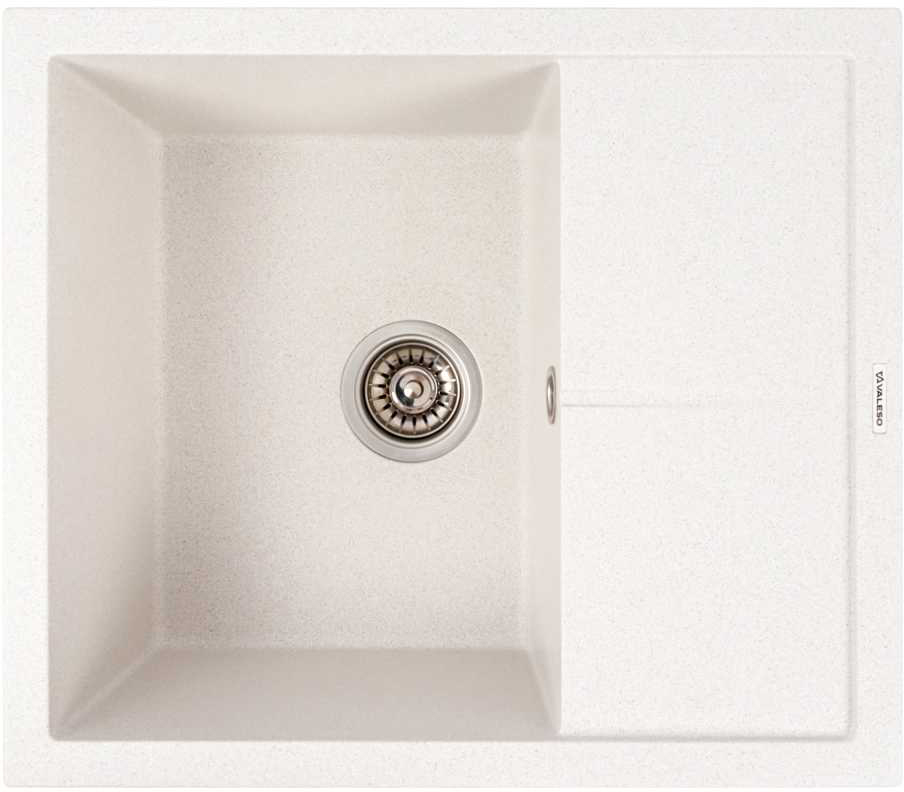 Купить Мойка кухонная VALESO 5850 REYNA матовая Белая в точку - Фото 1 Мойка кухонная VALESO 5850 REYNA матовая Белая в точку - Фото 1