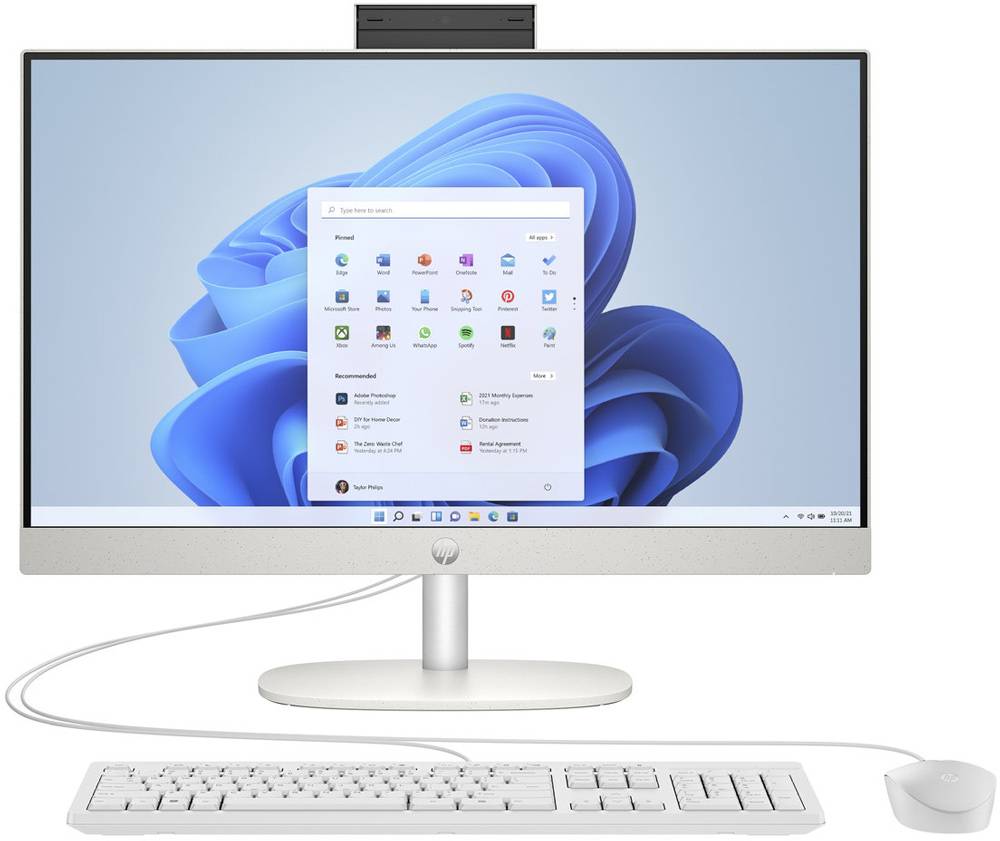 Компьютер-моноблок HP 24-cr0001ua (95Z23EA) Shell White - Фото 1