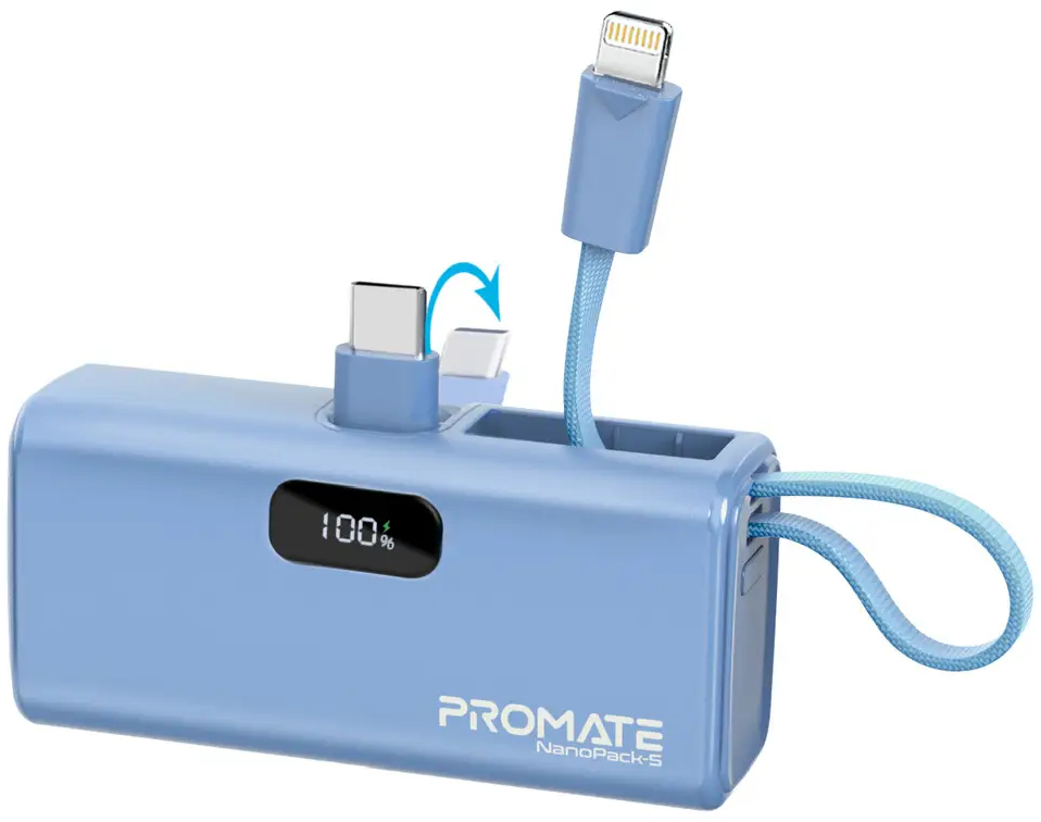 Батарея мобильная Promate 5000mAh (nanopack-5.navy) - Фото 1