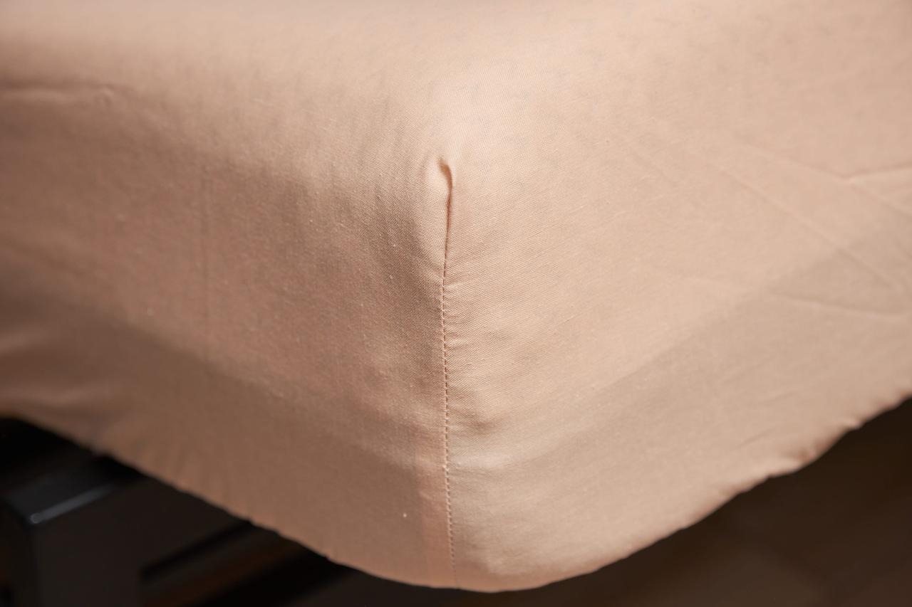 Простирадло полуторне Moon&Star на гумці Cream Бязь Gold Люкс 140х200х20 см (MS-850000130) - Фото 1