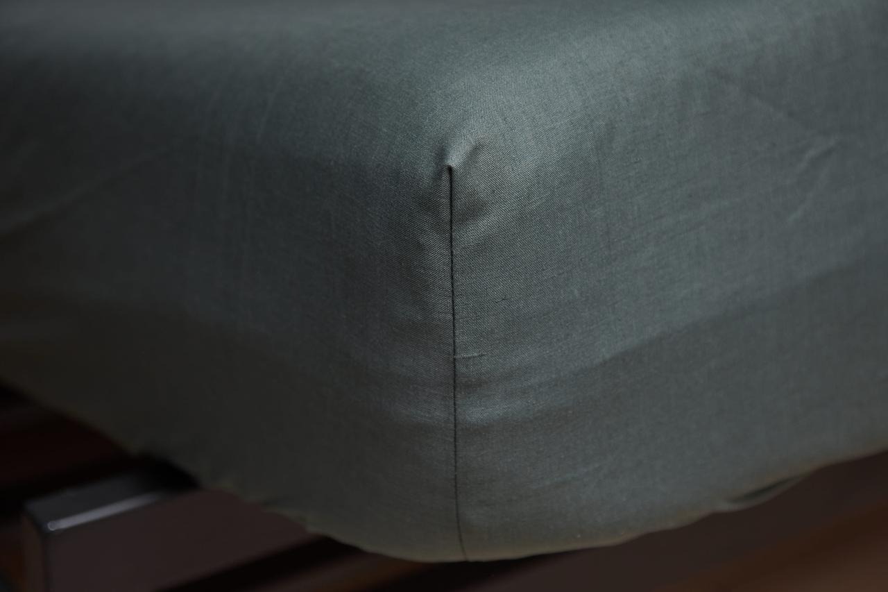 Простирадло полуторне Moon&Star на гумці Dark Green Бязь Gold Люкс 140х200х20 см (MS-850000170) - Фото 1