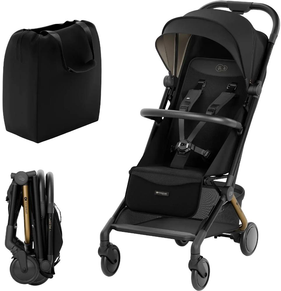 Коляска прогулочная Kinderkraft Pilot 2 Midnight Black (SPILO02BLK0000) - Фото 1