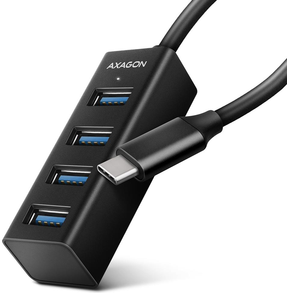 Хаб USB AXAGON SuperSpeed USB-C MINI 20 см USB-C Black (HUE-M1C) - Фото 1