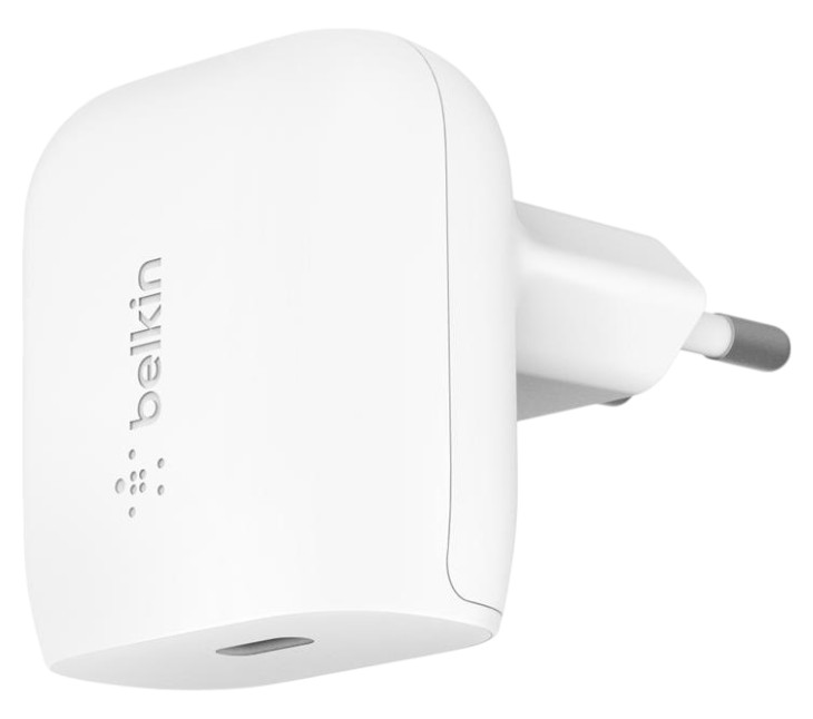 Сетевое зарядное устройство Belkin 20Вт USB-C PD PPS White (WCA006VFWH) - Фото 1