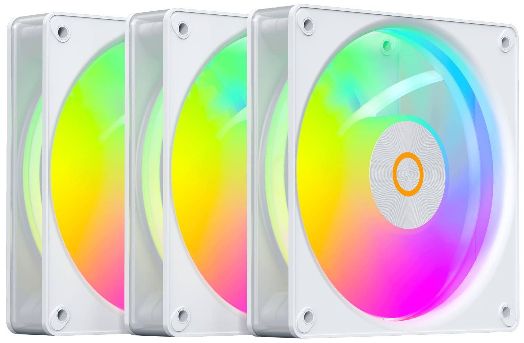 Корпусный вентилятор OCYPUS 120MM GAMMA F12 ELITE WH ARGB REVERSE BLADE 3 IN 1 (GAMMA-F12-WH3AM01E-GL) - Фото 1