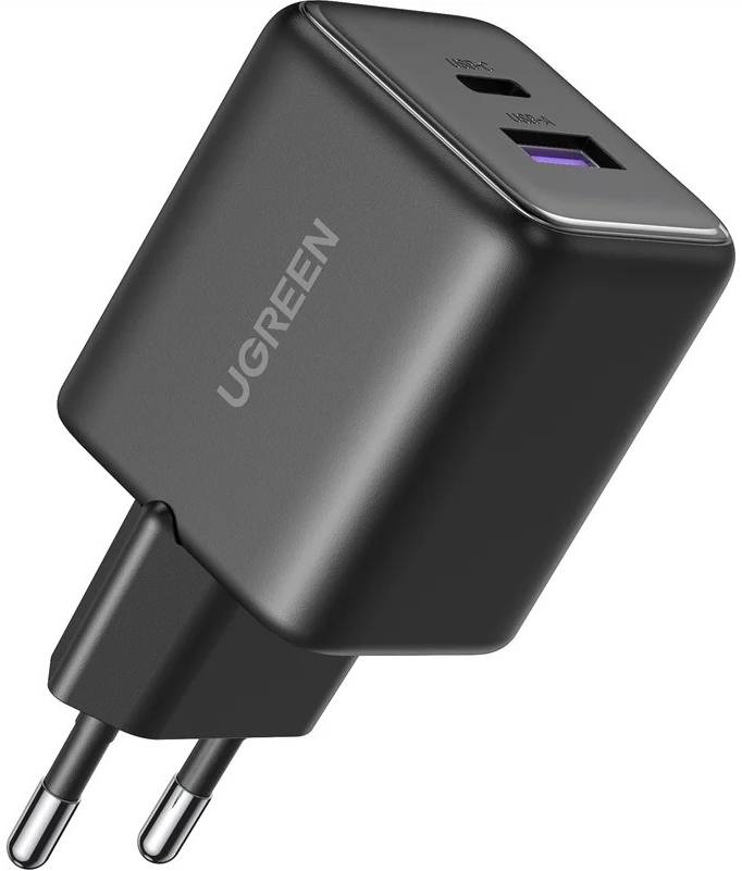 Купити Мережевий зарядний пристрій UGREEN X516 30W 2-Port GaN Fast Charger Black (65014) - Фото 1 Мережевий зарядний пристрій UGREEN X516 30W 2-Port GaN Fast Charger Black (65014) - Фото 1