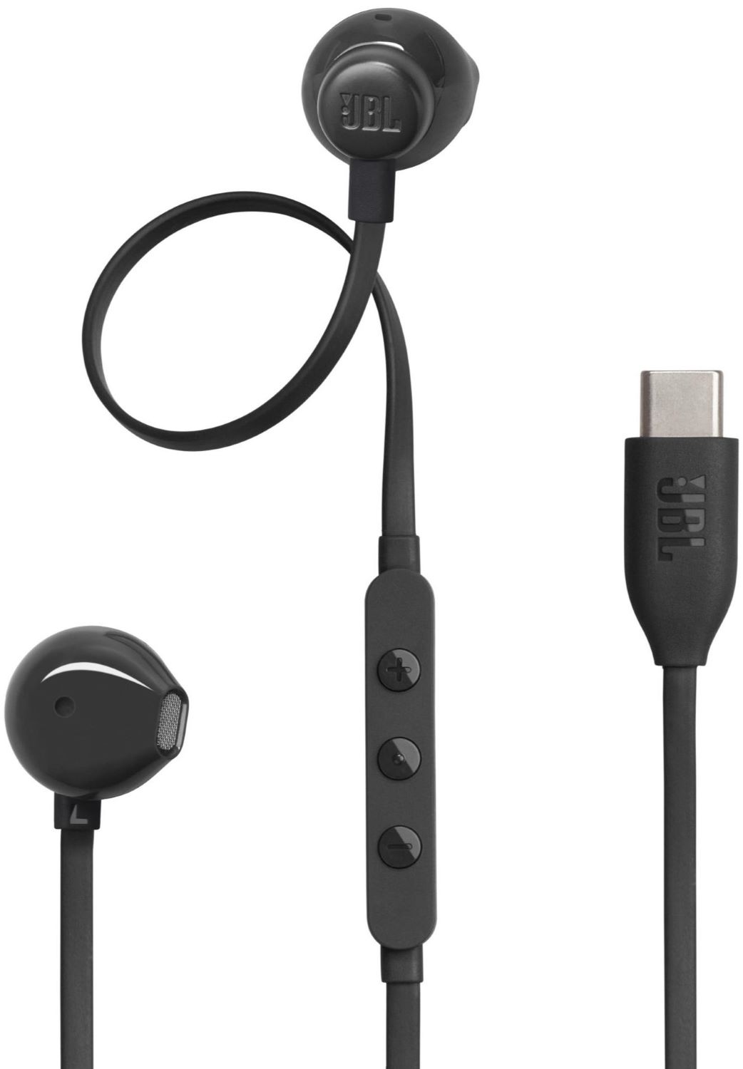 Наушники вкладыши проводные JBL Tune 305C USB-C Black (JBLT305CBLK) - Фото 1