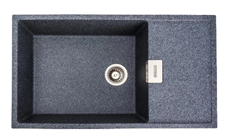 Мойка кухонная Platinum 8650 DIAMOND матовая (графит) - Фото 1