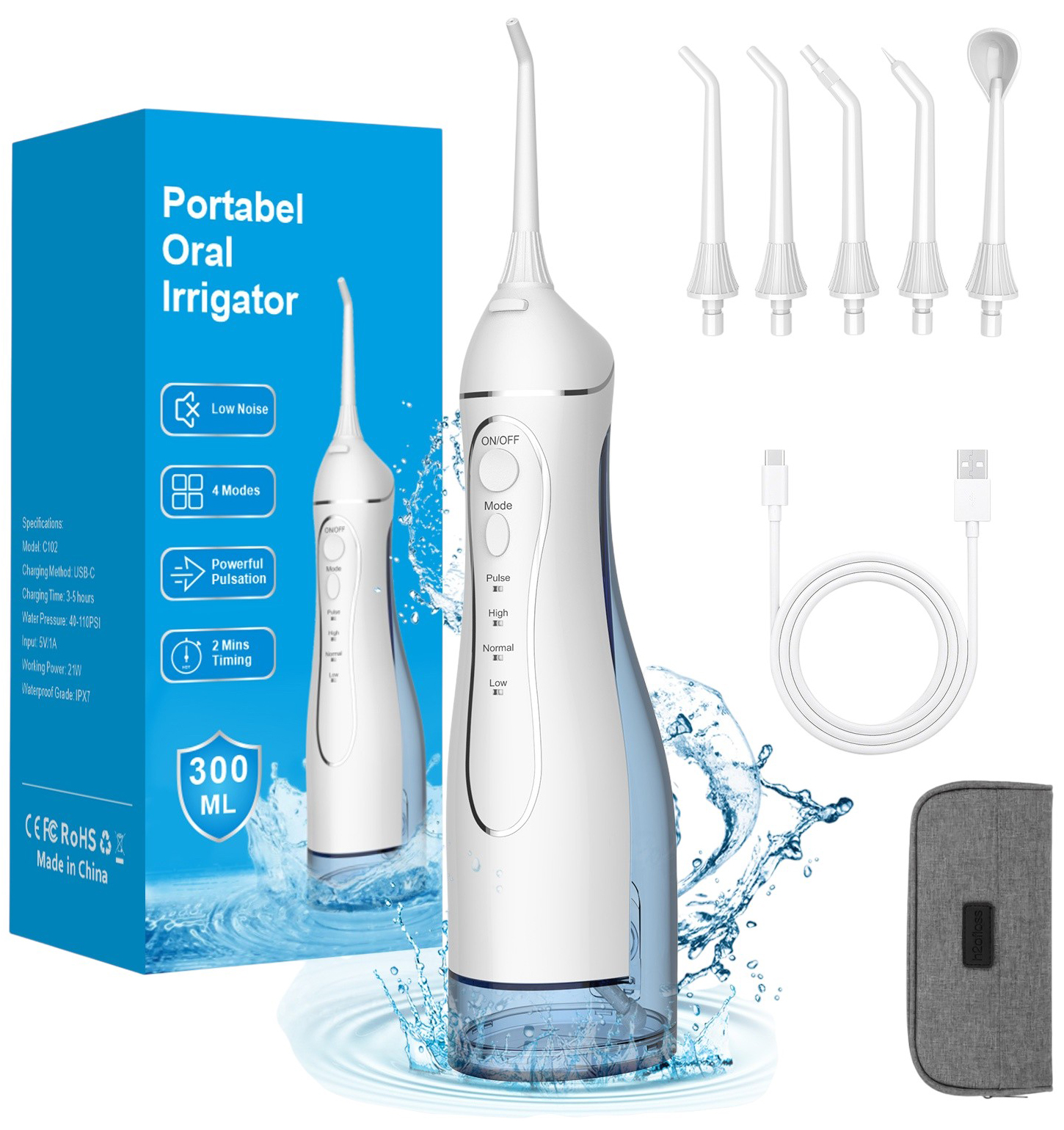 Іригатор H2OFloss HF-C102 White - Фото 1