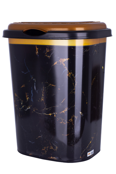 Корзина для белья VIOLET HOUSE 0190 Decor Marble Black 55 л - Фото 1