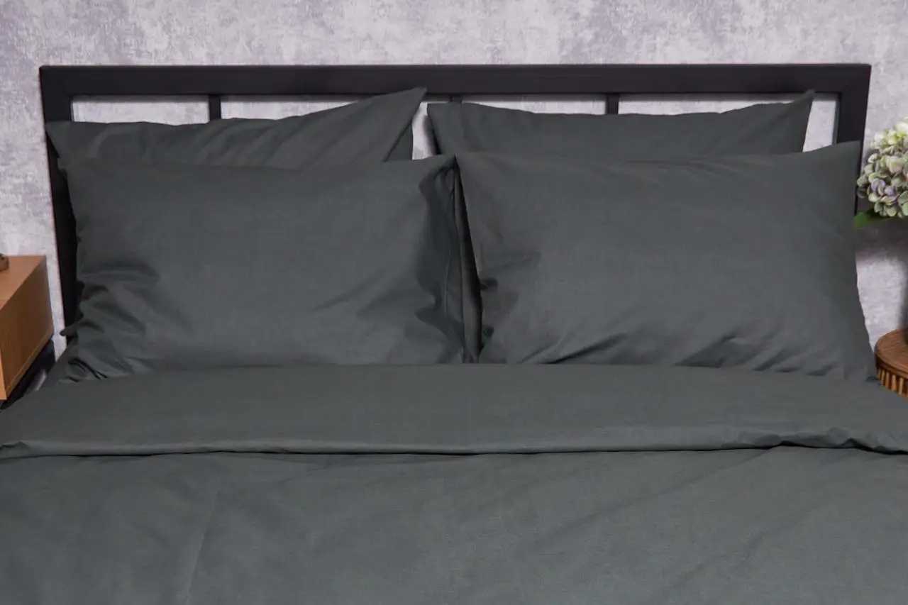 Наволочка Moon&Star Бязь Gold Люкс Dark Green 40х60 см 2 шт. (MS-840000025) - Фото 1