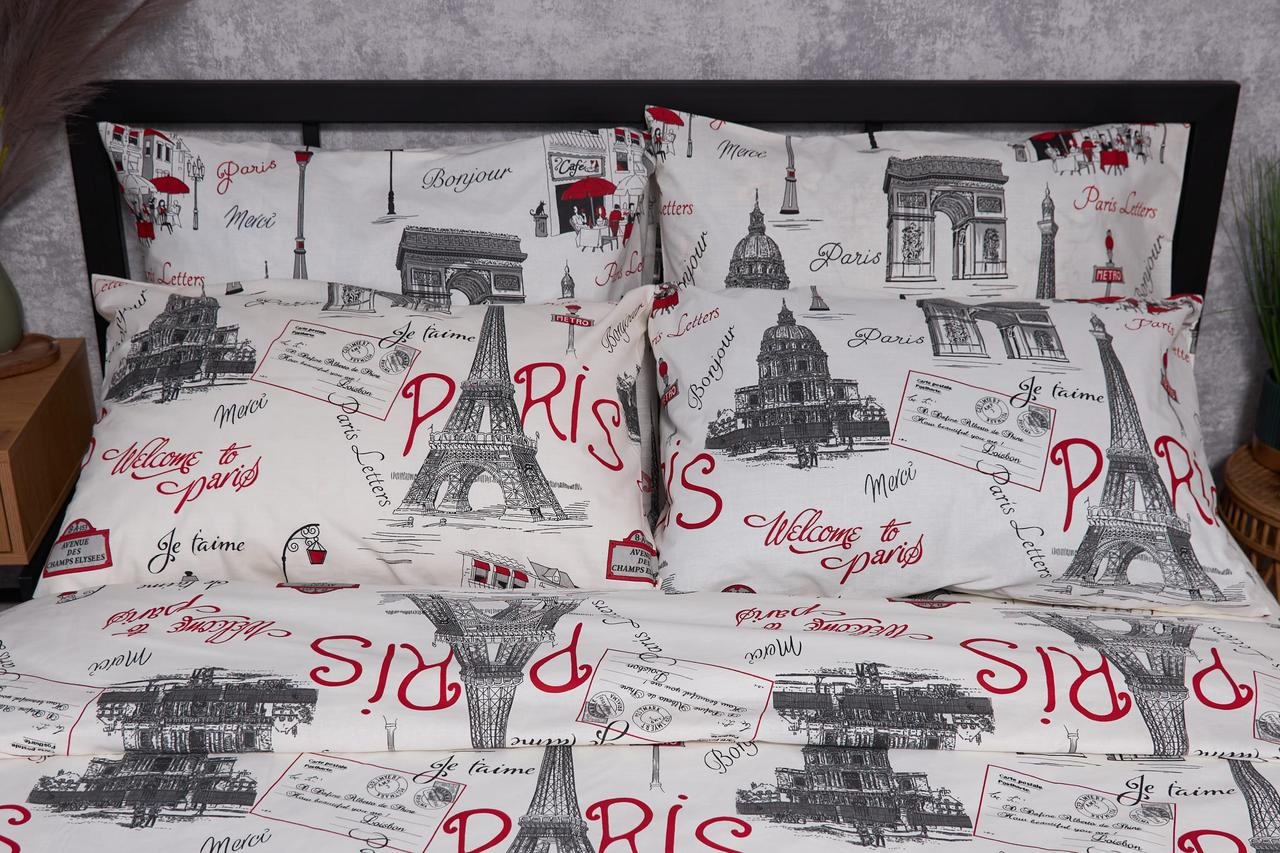 Наволочка Moon&Star набір Бязь Gold Люкс Paris 50х50 2 шт. (MS-840000320) - Фото 1