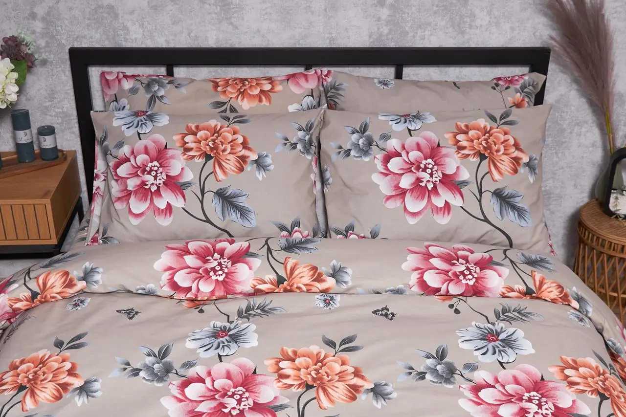 Наволочка Moon&Star Бязь Gold Люкс Peony Brown 60х60 см 2 шт. (MS-840000328) - Фото 1