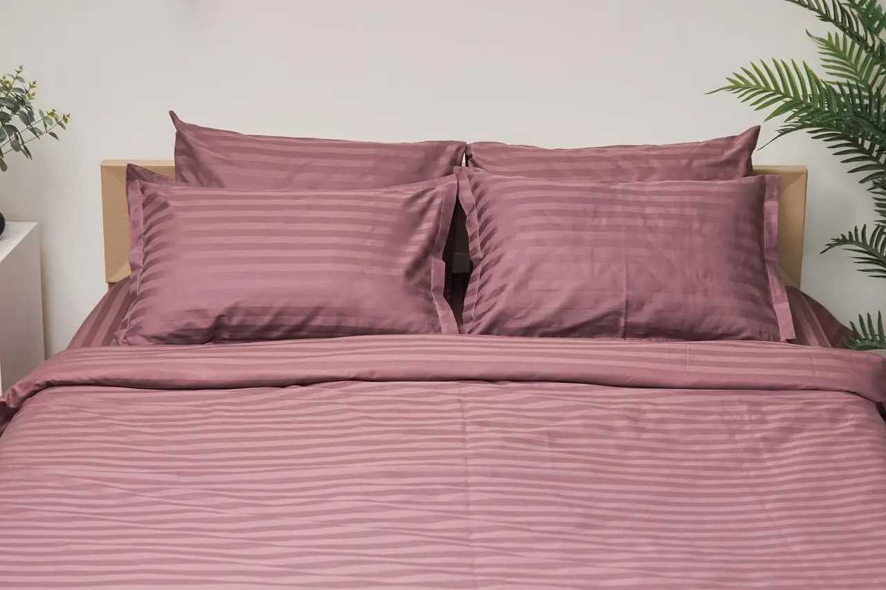 Наволочка Moon&Star Satin Stripe Garnet 40х40 2 шт. (MS-840000384) - Фото 1