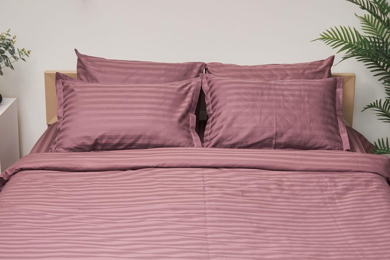 Наволочка Moon&Star Satin Stripe Garnet 50х70 2 шт. (MS-840000387) - Фото 1