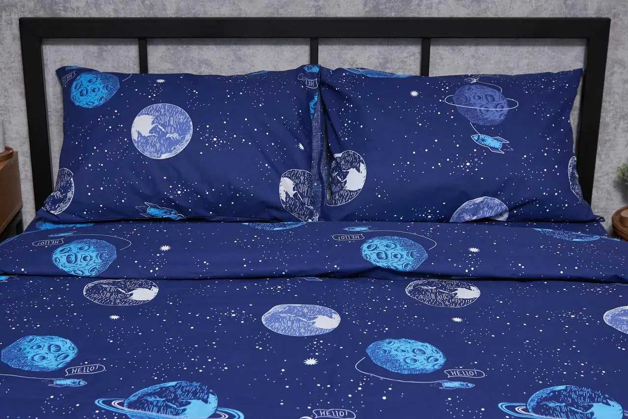Наволочка Moon&Star Бязь Gold Люкс Planets 40х60 см 2 шт. (MS-840000523) - Фото 1