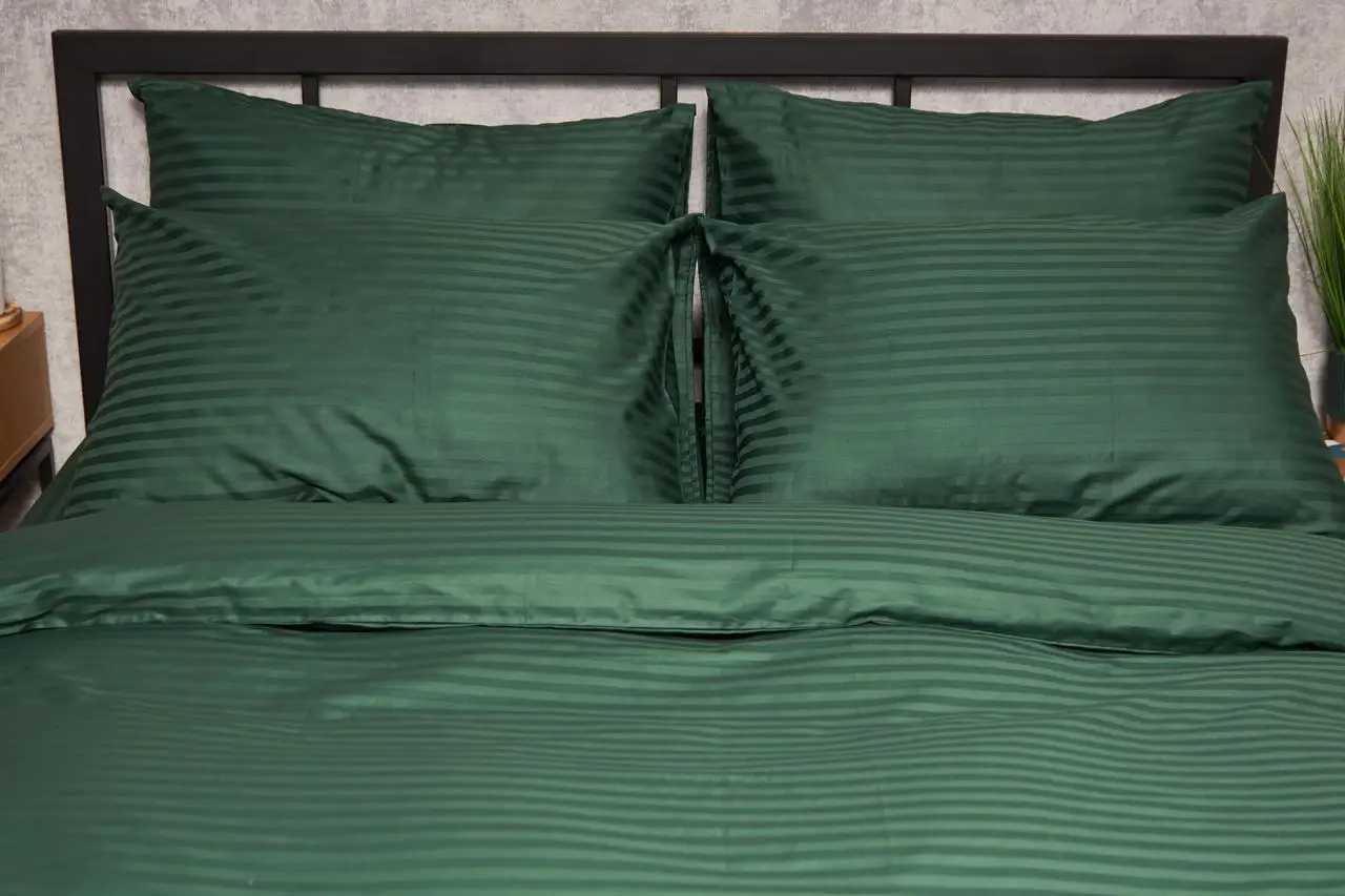 Наволочка Moon&Star Satin Stripe Stripe Verdant 60х60 см 2 шт. (MS-840000658) - Фото 1