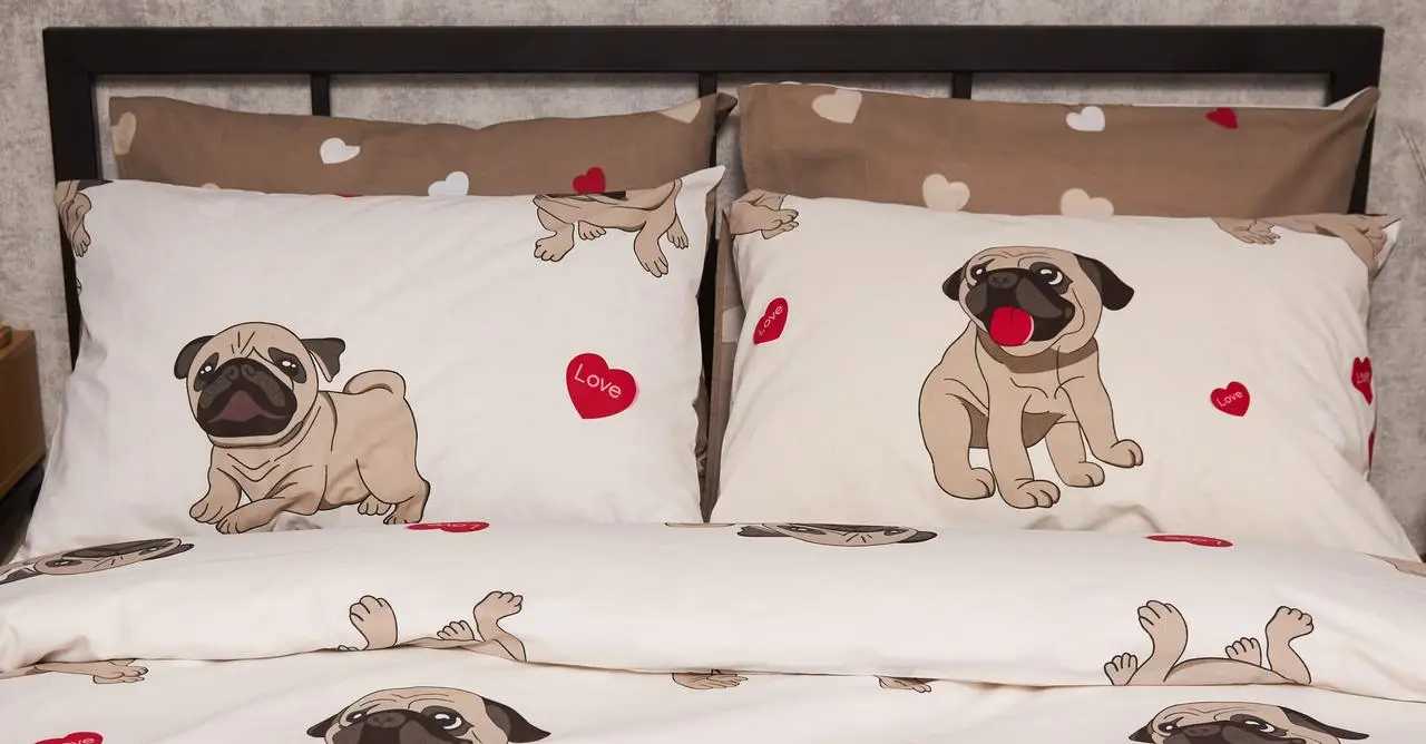 Наволочка Moon&Star Бязь Gold Люкс Bulldog Love 40х40 2 шт. (MS-840000726) - Фото 1