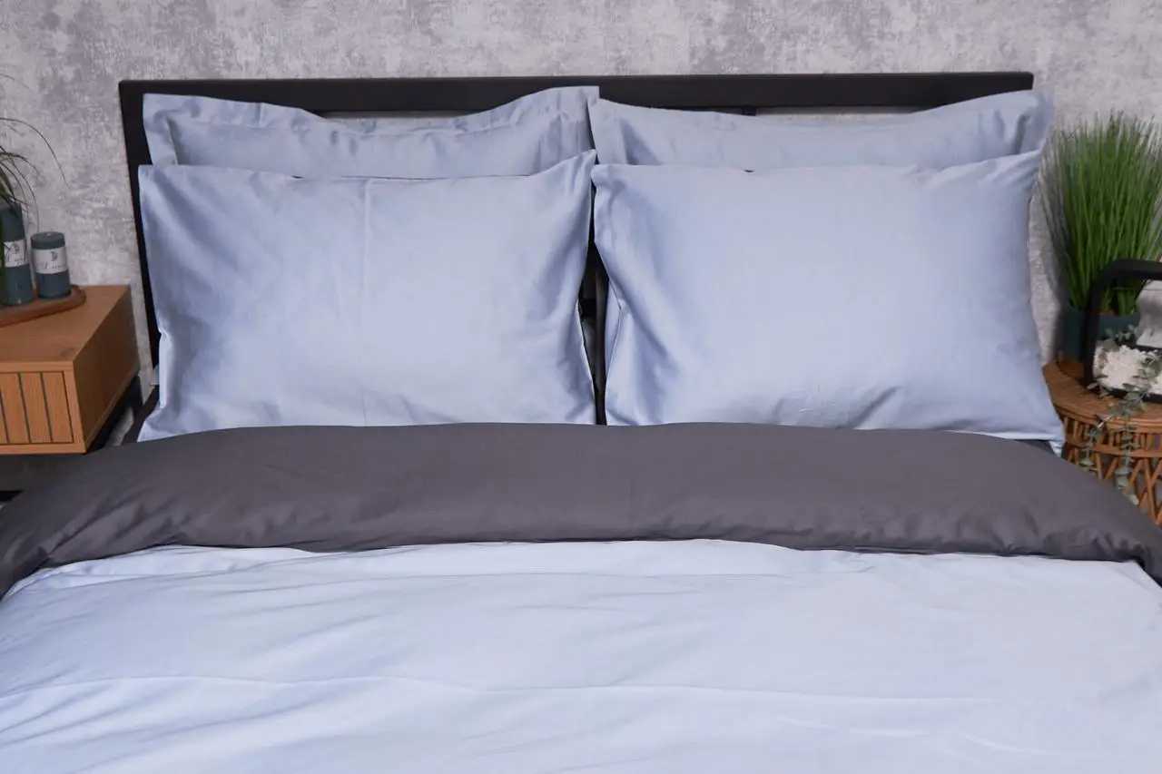 Наволочка Moon&Star Satin Premium Skyline Gray 60х60 см 2 шт. (MS-840000454) - Фото 1