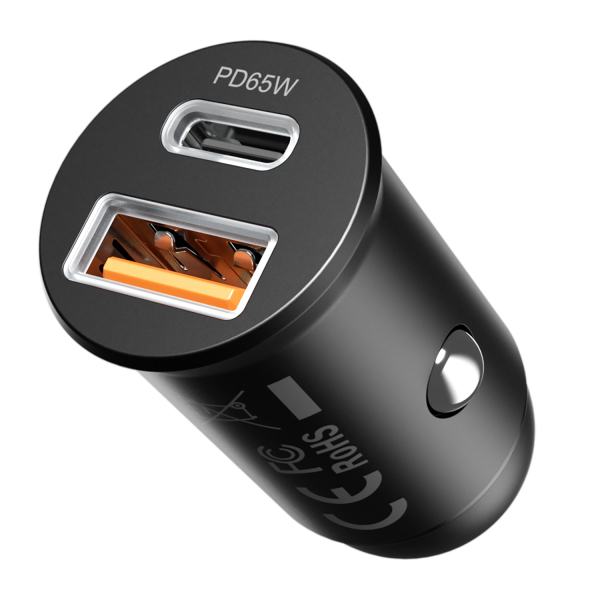 Автомобильное зарядное устройство Proove Tiny Power Pro 65W (USB + Type-C) Black - Фото 1