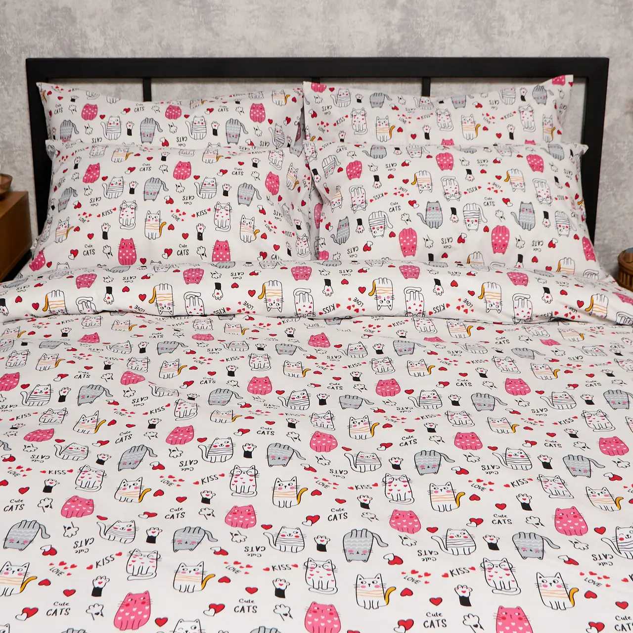 Наволочка Moon&Star Бязь Gold Люкс Cute Cats 70х70 2 шт. (MS-840001331) - Фото 1