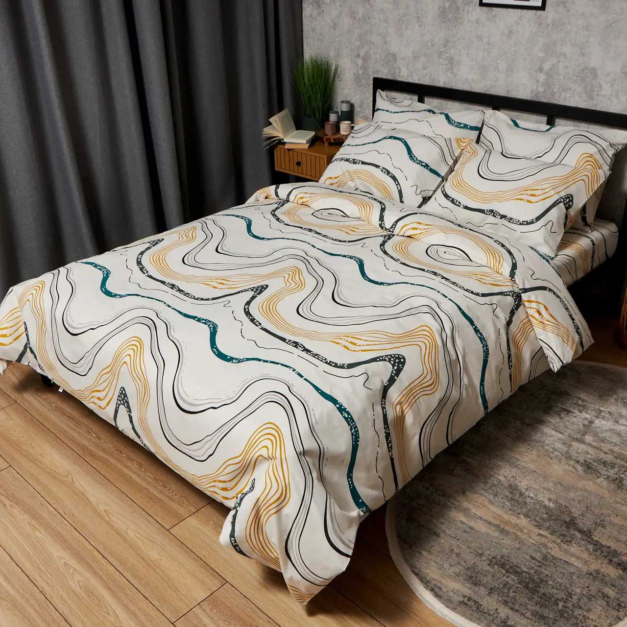 Комплект постельного белья детский Moon&Star 110х140 см Natural Waves Бязь Gold Люкс (MS-830000308) - Фото 1